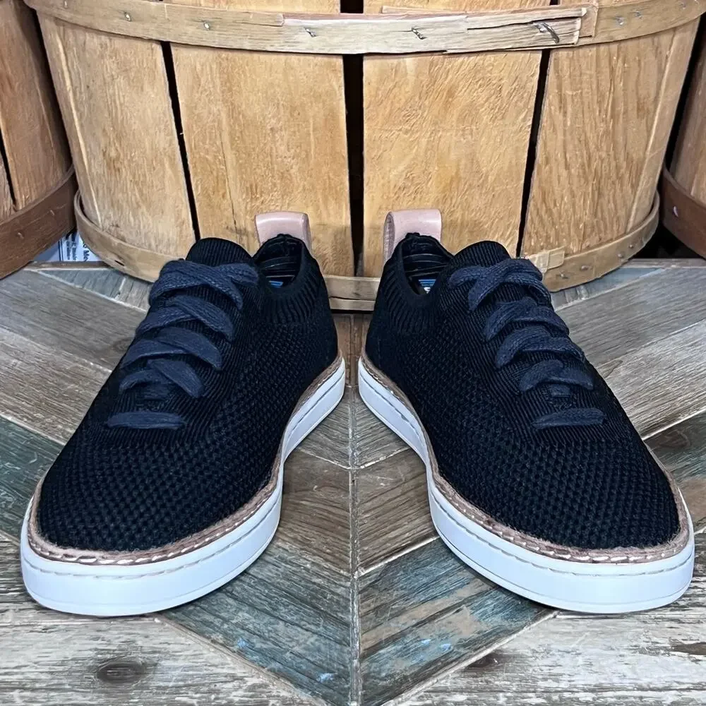 UGG Sidney Knit Black Fabric 1095092 Minimalist Sneakers Shoes Womens Size 7.5
